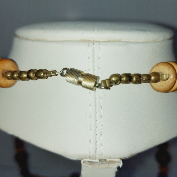 * hand crafted Multi Color Wood Bead single Strand N - Picture 6 of 6